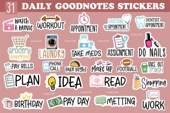 Download Everyday Life Icon Goodnotes Stickers - Goodnotes stickers Collection