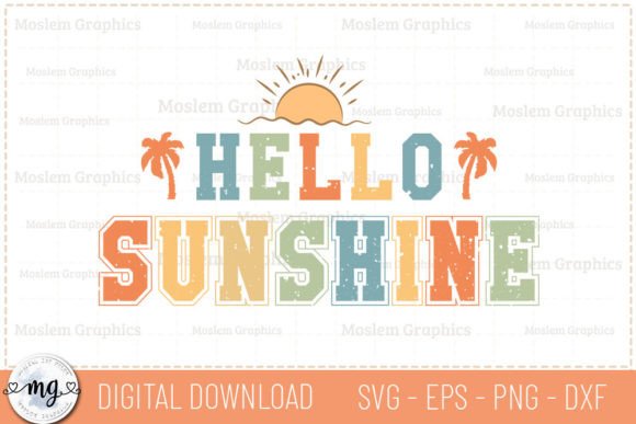 Download Hello Sunshine - Retro Summer SVG - Retro summer svg Collection